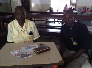Two terrific pastors assisted in helping triage patients, figuring out what glasses they needed and sharing the gospel with them.