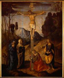"Crucifixion of Jesus of Nazareth" by Marco Palmezzano, ca. 1490 Credit: Wikipedia