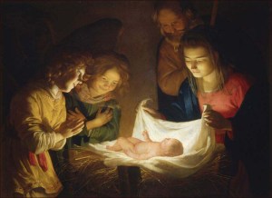 "Adoration of the Children" by  Gerard van Honthorst, 1620.
