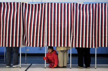 U.S. Citizens Head To The Polls To Vote In Presidential Election